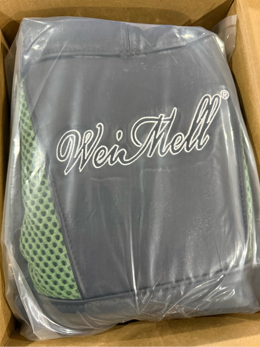 Wei Mell Golf Cart Front Seat Cover Black/Green Brand New (Open Box) Never Used